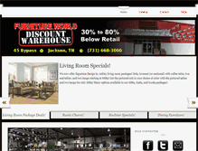 Tablet Screenshot of furnitureworlddiscountwarehouse.com